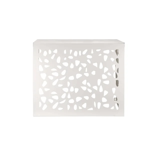 Cache clim acier blanc M – Design moderne & protection durable | CacheClimService.fr