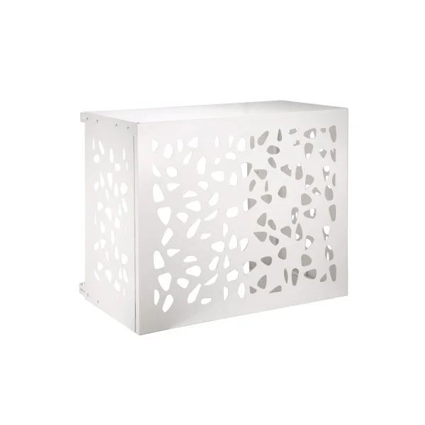 Cache clim acier blanc M – Design moderne & protection durable | CacheClimService.fr